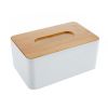 Japanese Style Tissue Box Holder Rectangle Bamboo Tissue Cover Box for Home Office Restaurant